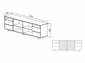 Комодино Moderno-2200 Ф4 в Верхней Салде - verhnyaya-salda.magazinmebel.ru | фото - изображение 4