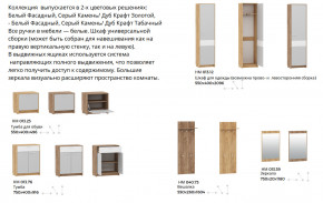 Прихожая Нортон Дуб Крафт Золотой/Серый Камень в Верхней Салде - verhnyaya-salda.magazinmebel.ru | фото - изображение 3